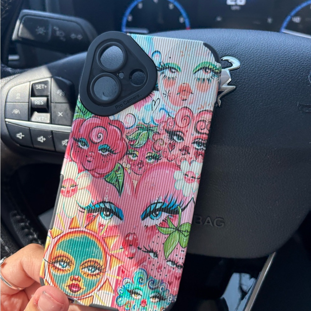 Apple Pink and Green Artistic Phone Case